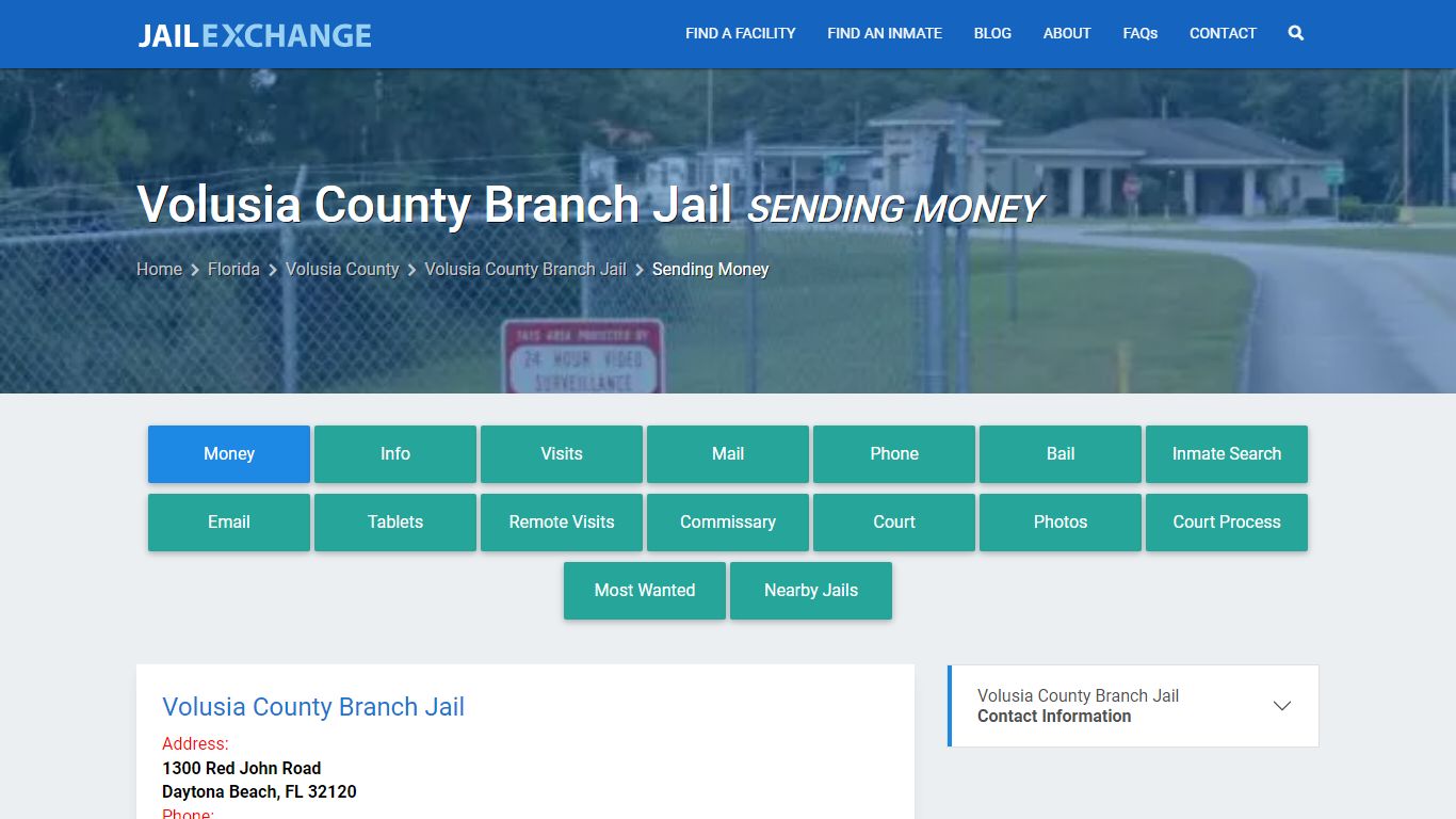 Send Money to Inmate - Volusia County Branch Jail, FL