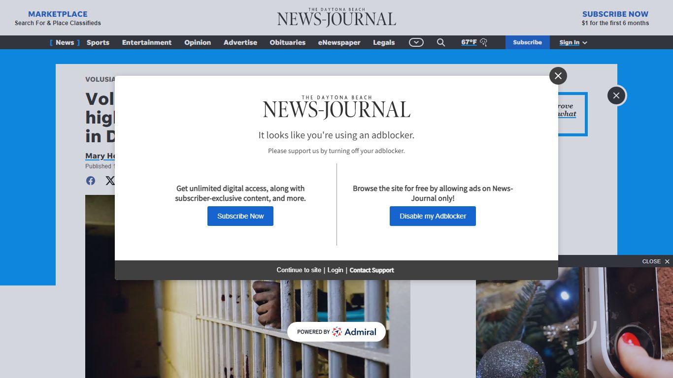 Volusia County adds subsistence, booking fees for Daytona jail inmates